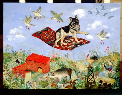 雲を追いかけて, 2010 （アクリル画） 作： 