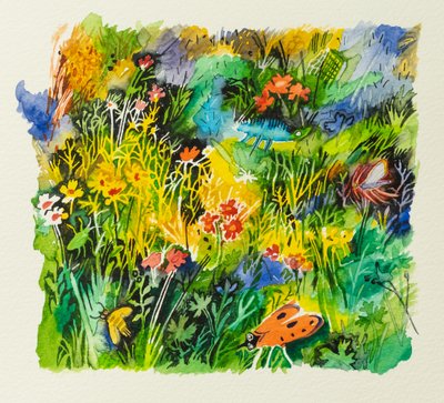 草原の虫、2023年（水彩画） 作： 