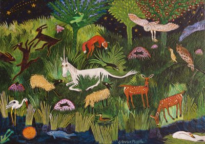 ナイトライフ、2018年（アクリル） 作： Anna Pugh