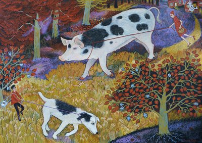 トリュフ、2020年（アクリル） 作： Anna Pugh