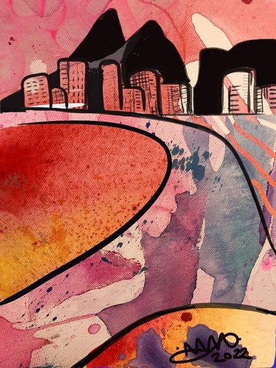 活気あふれる抽象的な都市 作： 