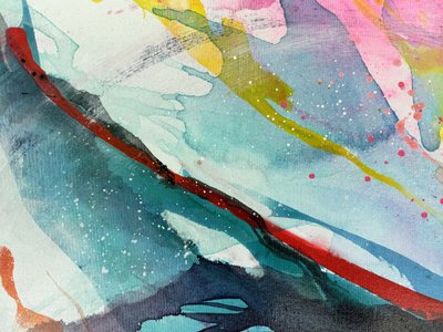 鮮やかな流動的な色彩 作： 