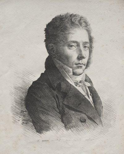 リトグラフエッセイ集：氏の肖像。 ラ・クーペリのクーパン 作： Anne-Louis Girodet de Roucy-Trioson