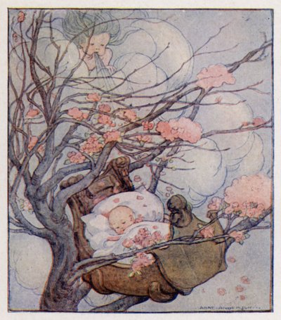 童謡。Hush-A-Bye, Baby, On The Tree Top（カラーリトグラフ 作： Anne (after) Anderson