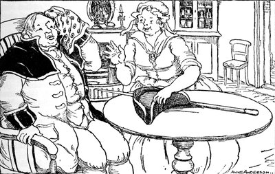 バンブル氏は彼の散歩が引き起こした汗を額から拭き取った、1937 作： Anne Anderson
