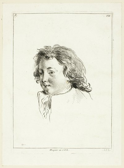 少年の頭（右を向く） 作： Anne Claude Philippe Caylus