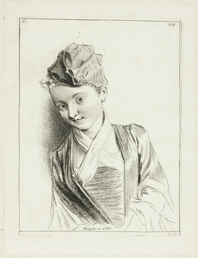 女性の頭部 作： Anne Claude Philippe Caylus