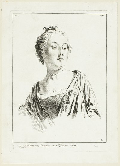 女性の頭部 作： Anne Claude Philippe Caylus
