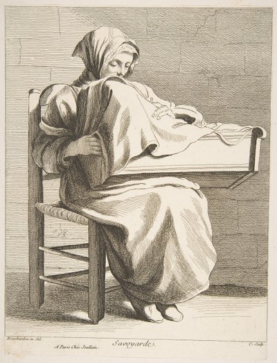 サヴォイ出身の女性、1737年。 作： Anne Claude Philippe de Caylus