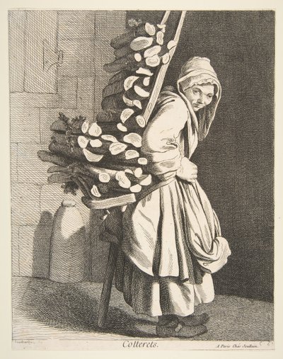 バンドルされた薪売り、1746年。 作： Anne Claude Philippe de Caylus