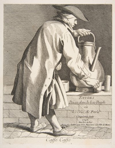コーヒーベンダー、1746年。 作： Anne Claude Philippe de Caylus