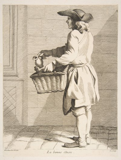 インク売り、1746年。 作： Anne Claude Philippe de Caylus