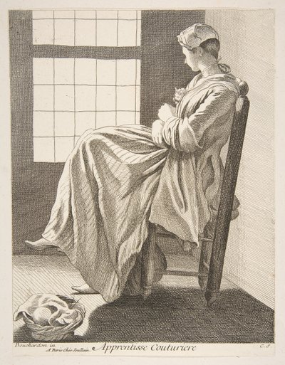 縫製見習い、1737年。 作： Anne Claude Philippe de Caylus