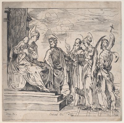 聖母子と 4 人の聖人、18 世紀。 作： Anne Claude Philippe de Caylus