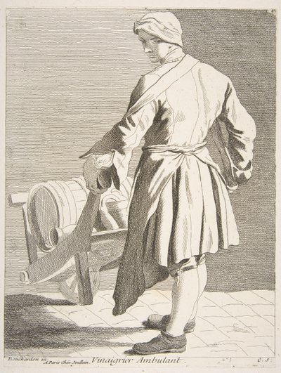 放浪の酢売り、1738年。 作： Anne Claude Philippe de Caylus