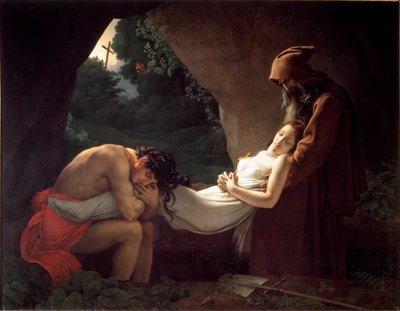 アタラの墓または葬式でのアタラ 作： Anne Louis Girodet de Roucy Trioson