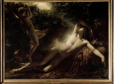 エンディミオンの眠り」または「エンディミオン、月の効果」。アンヌ・ルイ・ジロデの絵画（ルシー・トリオソン（Roucy Trioson 作： Anne Louis Girodet de Roucy Trioson