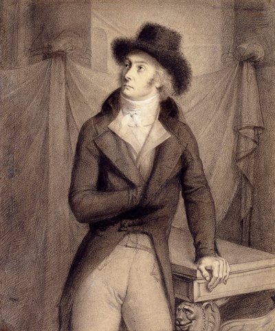 男の肖像、ピエールポールロジャーコラードとされる 作： Anne Louis Girodet de Roucy Trioson