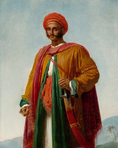 インド人の肖像画のための研究、1807年頃 作： Anne Louis Girodet de Roucy Trioson