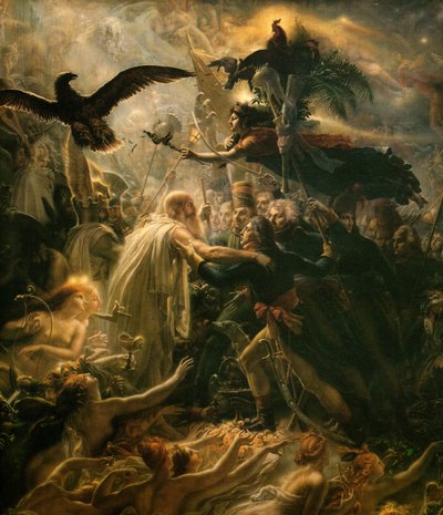 19世紀初頭、自由のための戦争中に国のために亡くなったフランスの英雄の神格化 作： Anne Louis Girodet de Roucy Trioson