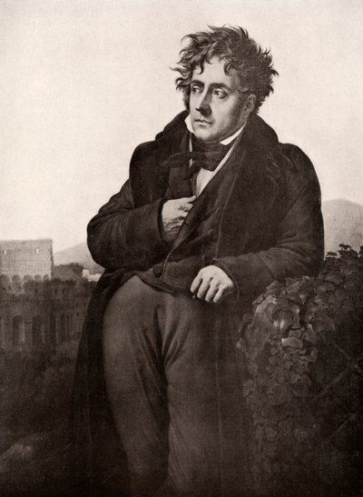 19世紀初頭、フランソワルネ、フランスの作家、外交官、シャトーブリアン。 作： Anne Louis Girodet de Roussy Trioson