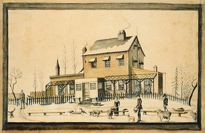 アンジェリカ、1814年の冬（紙に水彩、グラファイト） 作： Anne Marguerite Hyde de Neuville