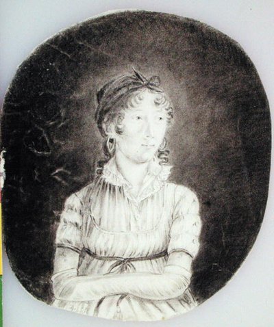 自画像」1807年頃（木炭・紙） 作： Anne Marguerite Hyde de Neuville