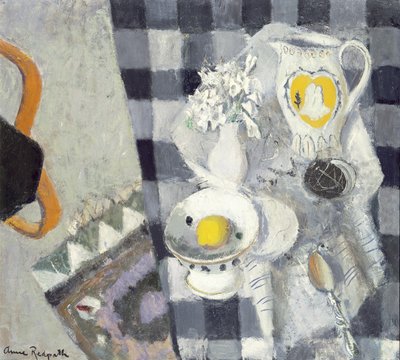 黒と白のチェック 作： Anne Redpath