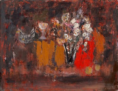 ドライフラワー（キャンバスに油彩） 作： Anne Redpath
