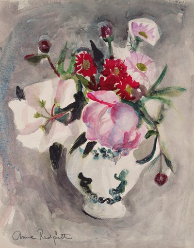 花、1955年頃（紙に水彩） 作： Anne Redpath