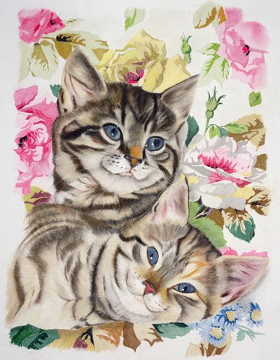 2匹の子猫 作： Anne Robinson