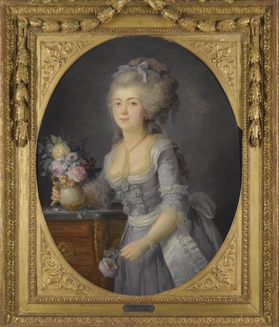 アデレードアンリエットオーギュエ1758-1794の肖像 作： Anne Vallayer Coster