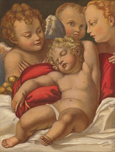 幼い救世主(カラーリトグラフ） 作： Annibale (after) Carracci