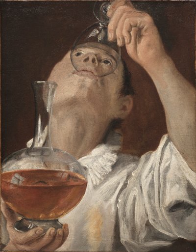 少年飲酒、1582-1583。 作： Annibale Carracci