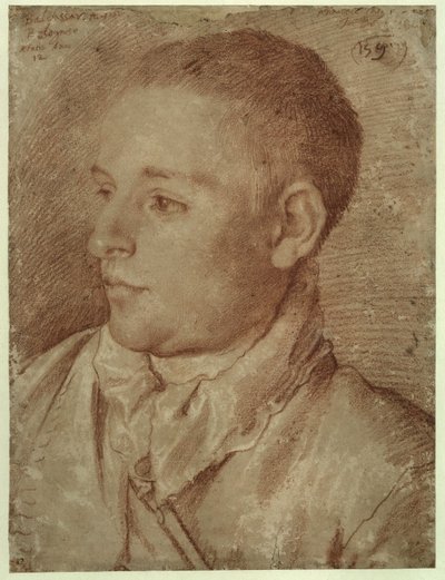 カラッチ-ガラニーノと呼ばれるバルダッサーレ・アロイージの肖像 1589-1590 作： Annibale Carracci
