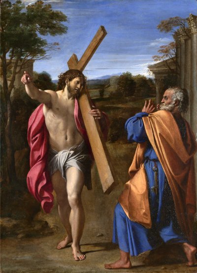 アッピア街道で聖ペテロに現れるキリスト 作： Annibale Carracci