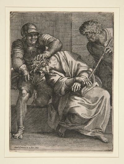 茨の冠をかぶるキリスト 作： Annibale Carracci