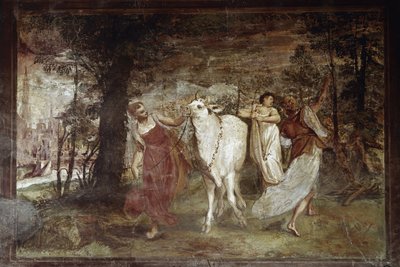 木星を導くエウロパ（フレスコ 作： Annibale Carracci
