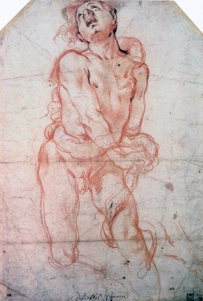 フィギュアスタディ、1560-1609 作： Annibale Carracci