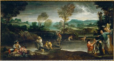 La peche - 釣り, ペンダント 40-08-05/41 ... 作： Annibale Carracci