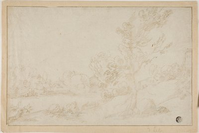 川岸のある風景 作： Annibale Carracci