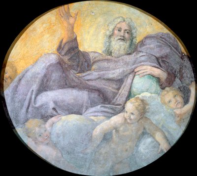 Le pere eternel (永遠の父) - Peinture de Annibale Carracci (Carrache) 作： Annibale Carracci