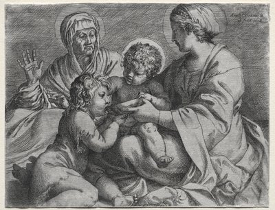 ボウルを持つマドンナ 作： Annibale Carracci