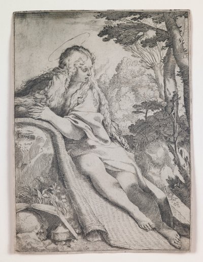 荒野のマグダラのマリア 作： Annibale Carracci