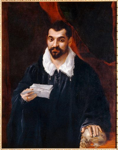髑髏を抱く男の肖像（旧名... 作： Annibale Carracci