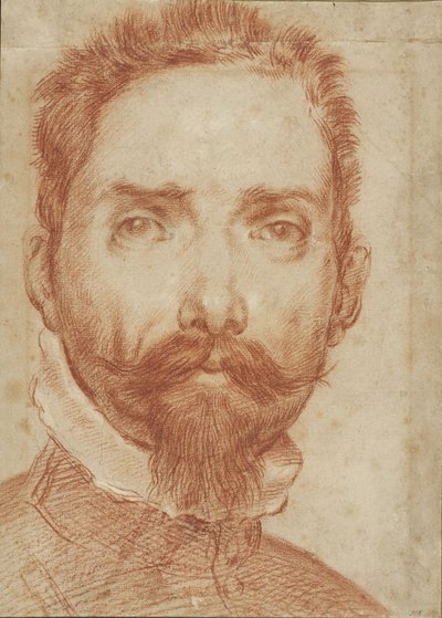 リュート奏者ジュリオ・マスケローニの肖像 作： Annibale Carracci