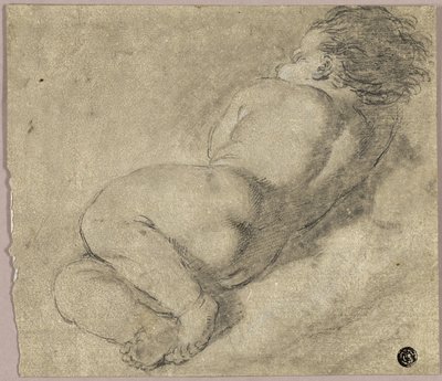後ろからリクライニングする子供 作： Annibale Carracci