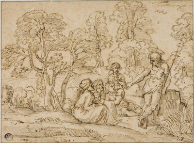 洗礼者ヨハネの説教 作： Annibale Carracci