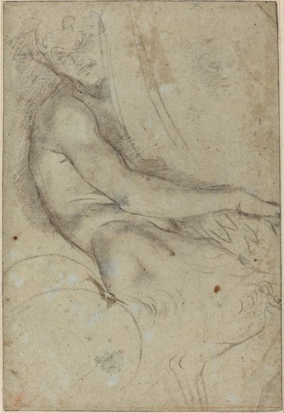ラウンデルを持つサテュロス 作： Annibale Carracci