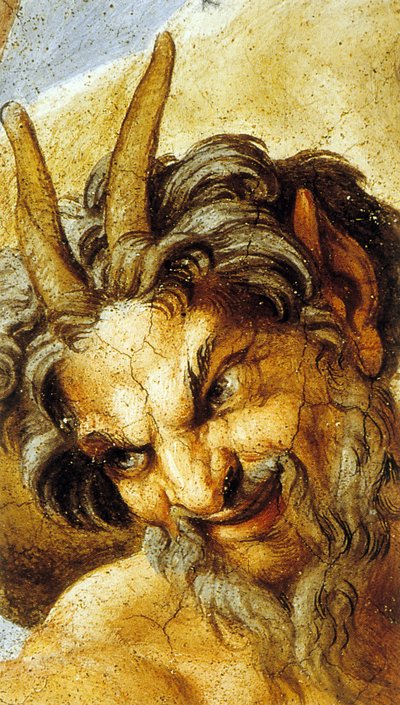 ローマ・ファルネーゼ宮のサテュロス（壁画 作： Annibale Carracci
